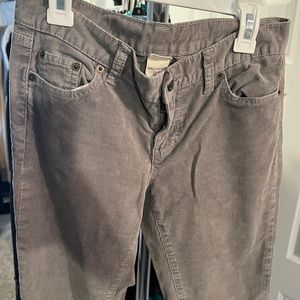 J.Crew Matchstick Corduroy Grey Straight Leg Pants Size 27 Regular- EUC!!!